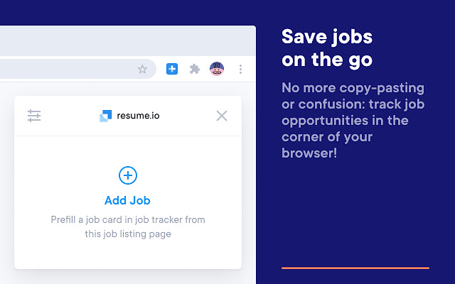 Resume.io: Job Tracker  from Chrome web store to be run with OffiDocs Chromium online