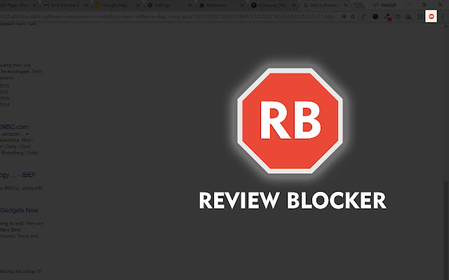 Review Blocker  from Chrome web store to be run with OffiDocs Chromium online