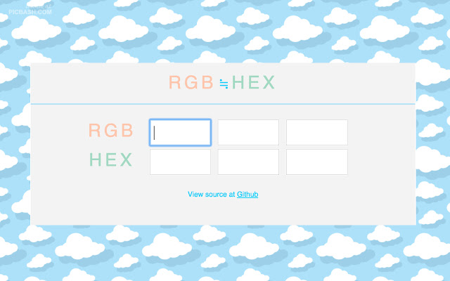 RGB HEX Converter  from Chrome web store to be run with OffiDocs Chromium online