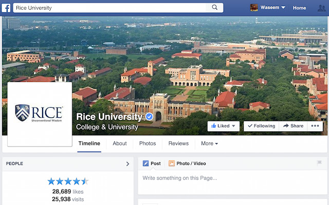 Rice University Official Page  from Chrome web store to be run with OffiDocs Chromium online