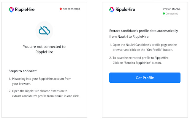 RippleHire  from Chrome web store to be run with OffiDocs Chromium online