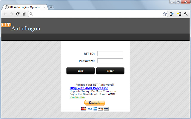 RIT Auto Logon  from Chrome web store to be run with OffiDocs Chromium online