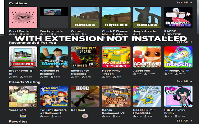 Roblox Anti Experience Chrome Extension  from Chrome web store to be run with OffiDocs Chromium online