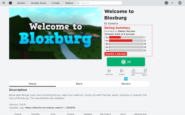 Roblox Reviews  from Chrome web store to be run with OffiDocs Chromium online