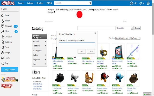 Roblox Trade Enhancer  from Chrome web store to be run with OffiDocs Chromium online