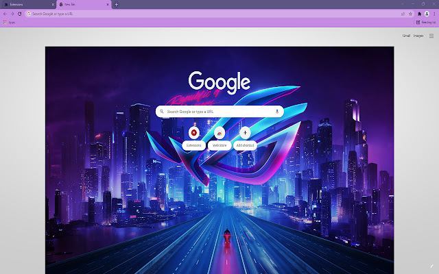 ROG New Tab Theme  from Chrome web store to be run with OffiDocs Chromium online