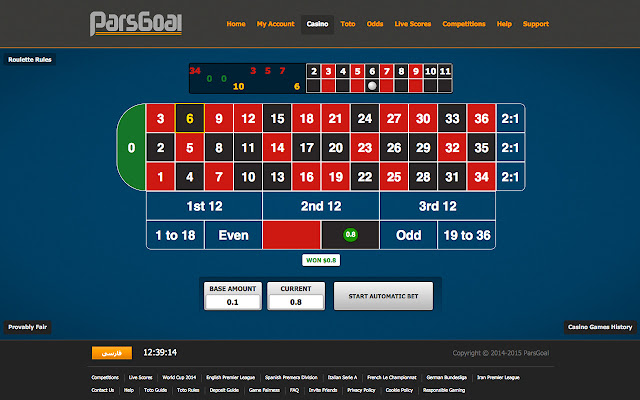 Roulette Martingale ParsGoal.com  from Chrome web store to be run with OffiDocs Chromium online