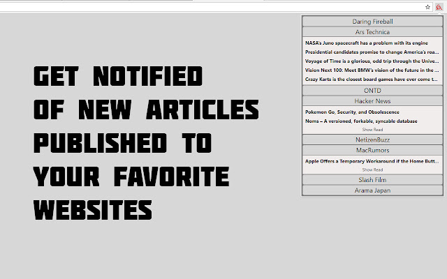 RssR: Rss Feed Notifier  from Chrome web store to be run with OffiDocs Chromium online