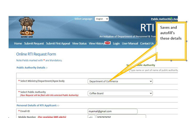 rtionline.gov.in autofill  from Chrome web store to be run with OffiDocs Chromium online