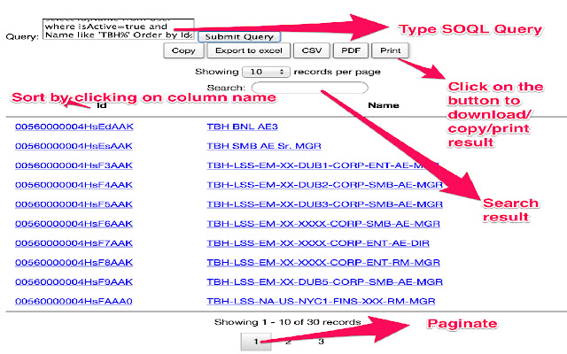 Run Force.com SOQL Paginated  from Chrome web store to be run with OffiDocs Chromium online