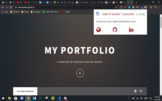 Sabrtraveler Launcher  from Chrome web store to be run with OffiDocs Chromium online