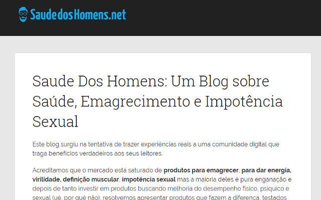 Saúde dos Homens  from Chrome web store to be run with OffiDocs Chromium online