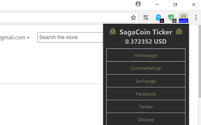 SAGA Ticker  from Chrome web store to be run with OffiDocs Chromium online