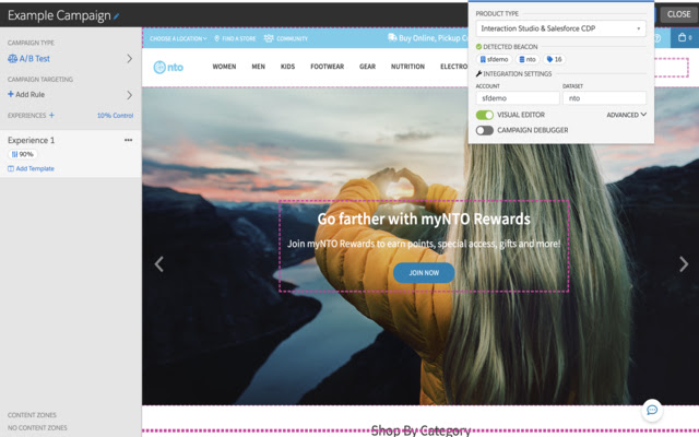 Salesforce Interactions SDK Launcher  from Chrome web store to be run with OffiDocs Chromium online