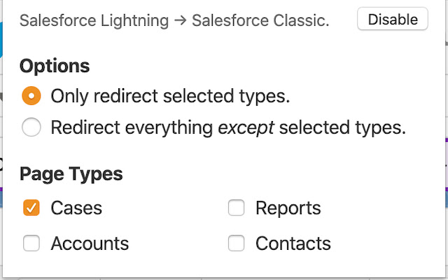 Salesforce Lightning to Classic  from Chrome web store to be run with OffiDocs Chromium online