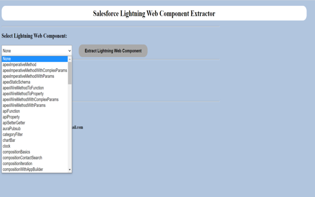 Salesforce Lightning Web Component Extractor  from Chrome web store to be run with OffiDocs Chromium online