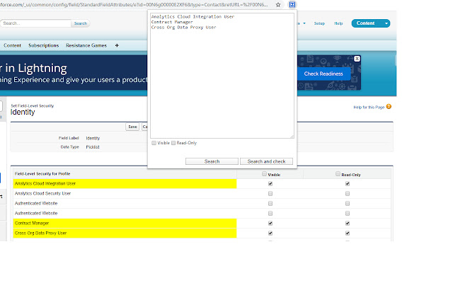 Salesforce Set Field Level Security  from Chrome web store to be run with OffiDocs Chromium online