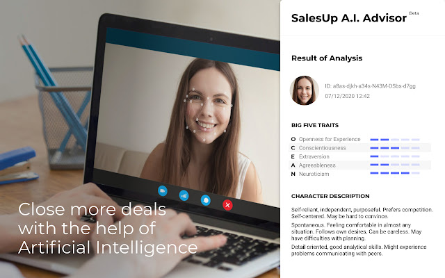 SalesUp AI Advisor  from Chrome web store to be run with OffiDocs Chromium online