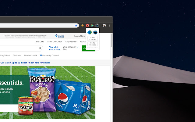 Sams Cookie Monster  from Chrome web store to be run with OffiDocs Chromium online