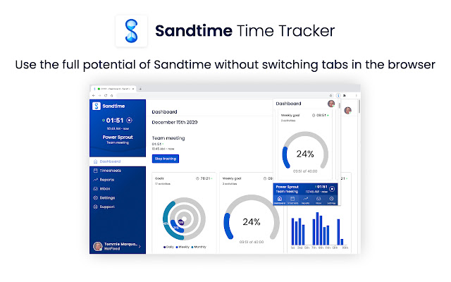 Sandtime  from Chrome web store to be run with OffiDocs Chromium online