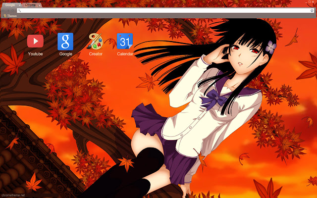 Tema kecantikan anime Sankarea 1366x768 dari toko web Chrome untuk dijalankan dengan OffiDocs Chromium online