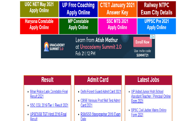 Sarkari result  from Chrome web store to be run with OffiDocs Chromium online