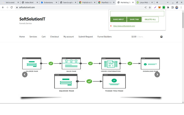 Save Browsing URL  from Chrome web store to be run with OffiDocs Chromium online