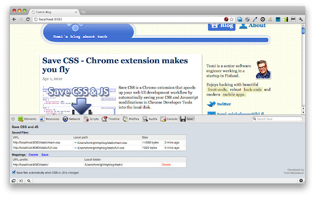 Save CSS  from Chrome web store to be run with OffiDocs Chromium online