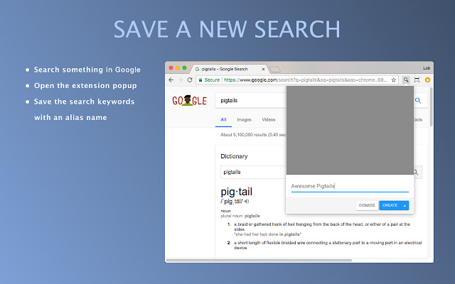 Saved Search  from Chrome web store to be run with OffiDocs Chromium online