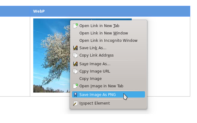 Save Image As PNG  from Chrome web store to be run with OffiDocs Chromium online