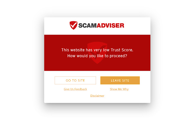 ScamAdviser  from Chrome web store to be run with OffiDocs Chromium online