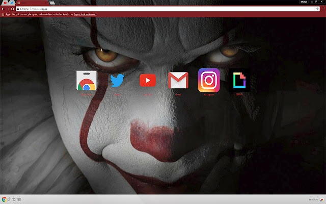 Scary Face Pennywise | It (2017 film) Theme  from Chrome web store to be run with OffiDocs Chromium online