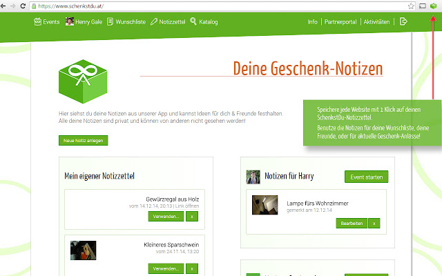 SchenkstDu Merk Knopf  from Chrome web store to be run with OffiDocs Chromium online