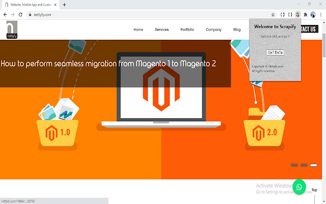 Scrapify  from Chrome web store to be run with OffiDocs Chromium online