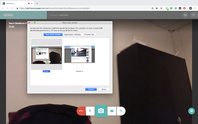 Screencast for Gemvision platform  from Chrome web store to be run with OffiDocs Chromium online