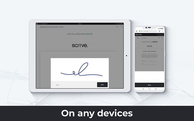 Scrive Go Beta  from Chrome web store to be run with OffiDocs Chromium online