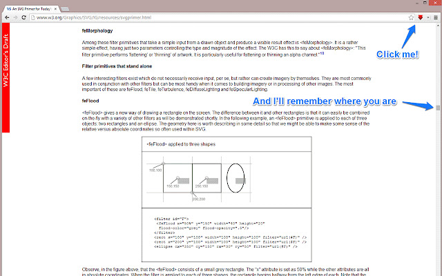 Scroll Memory  from Chrome web store to be run with OffiDocs Chromium online