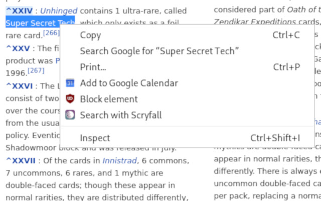 Scryfall Context Menu  from Chrome web store to be run with OffiDocs Chromium online