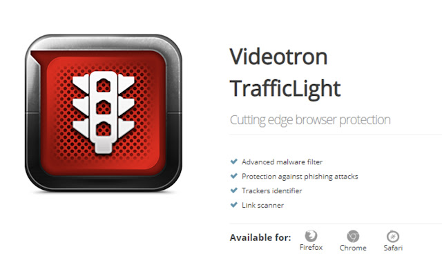 Sécurité Vidéotron TrafficLight  from Chrome web store to be run with OffiDocs Chromium online