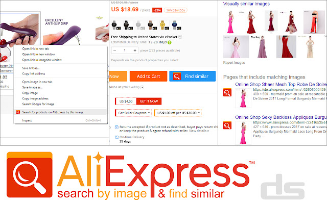 Search AliExpress by Image  from Chrome web store to be run with OffiDocs Chromium online