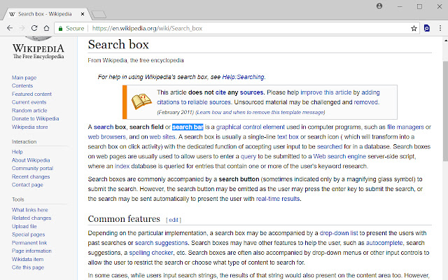 Search Bar  from Chrome web store to be run with OffiDocs Chromium online