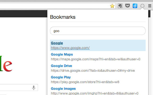 Search Bookmarks for Chrome  from Chrome web store to be run with OffiDocs Chromium online