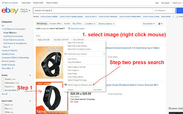 Search by image on Aliexpress  from Chrome web store to be run with OffiDocs Chromium online