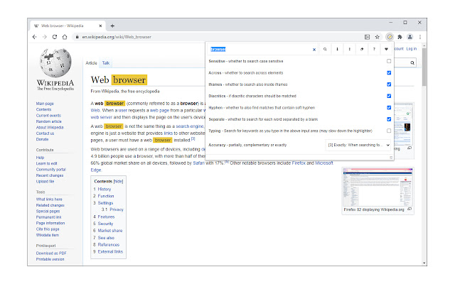 Search Highlighter  from Chrome web store to be run with OffiDocs Chromium online