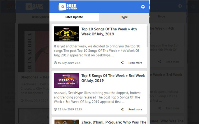 SeekHype Music  Entertainment Blog  from Chrome web store to be run with OffiDocs Chromium online