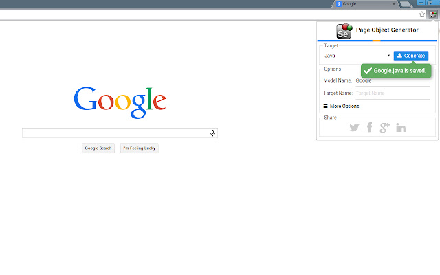 Selenium Page Object Generator  from Chrome web store to be run with OffiDocs Chromium online
