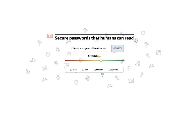 Semantic password generator  from Chrome web store to be run with OffiDocs Chromium online