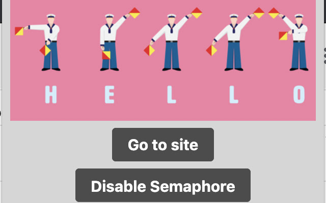 Semaphore  from Chrome web store to be run with OffiDocs Chromium online