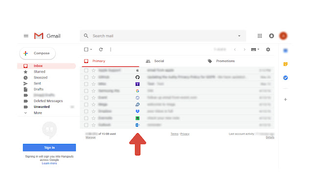 Sender Icons for Gmail™  from Chrome web store to be run with OffiDocs Chromium online