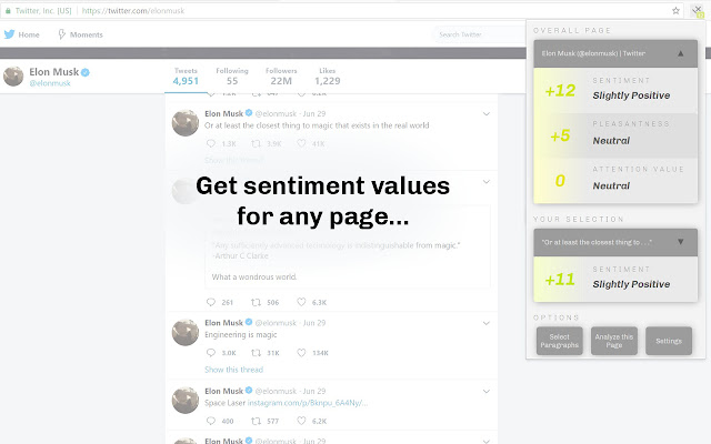 Sentitude Sentiment Analysis  from Chrome web store to be run with OffiDocs Chromium online